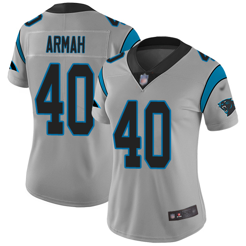 Carolina Panthers Limited Silver Women Alex Armah Jersey NFL Football 40 Inverted Legend